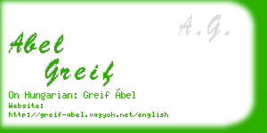 abel greif business card